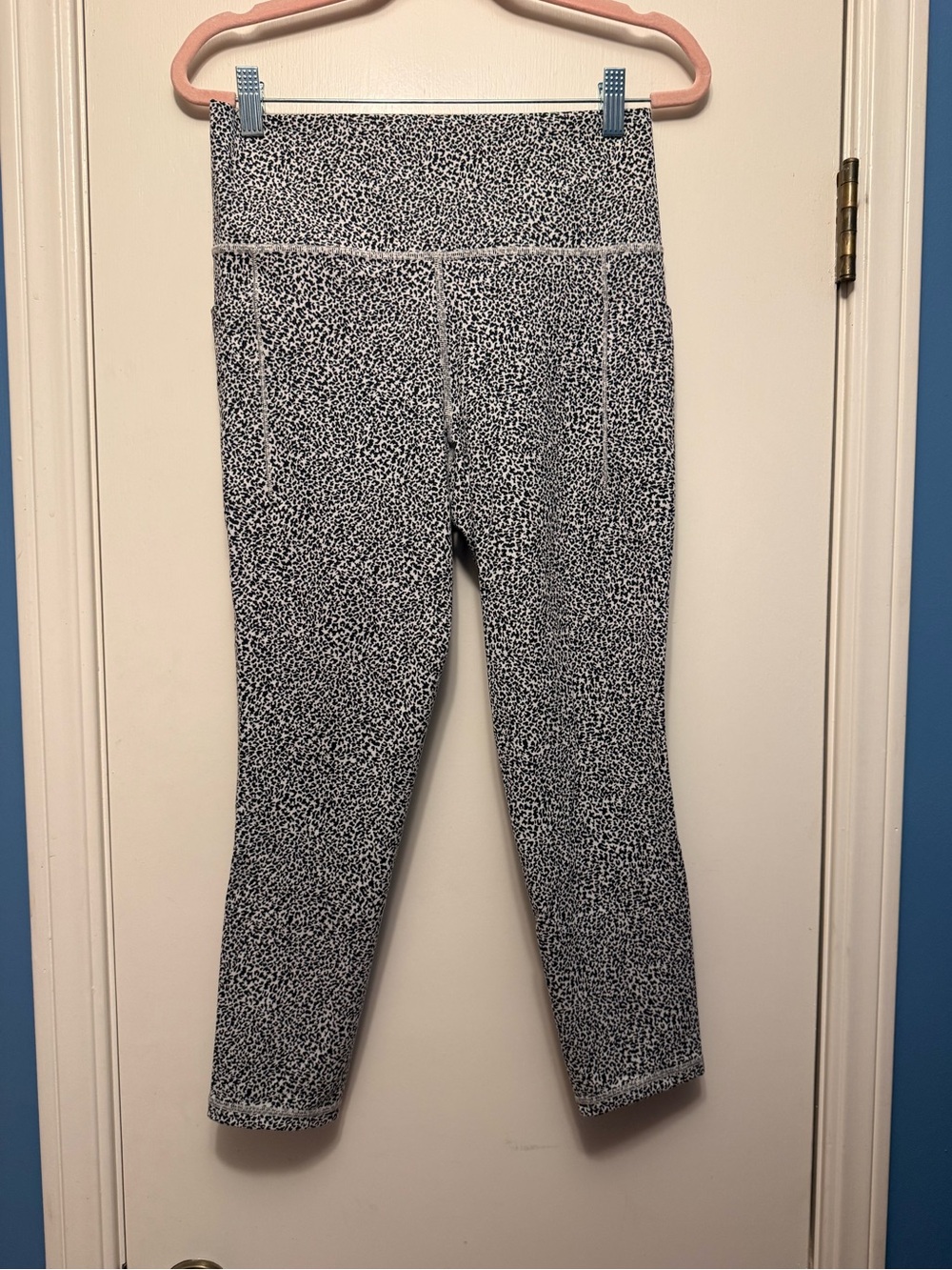 Athleta Black & White Leopard-Print High-Rise Leggings
